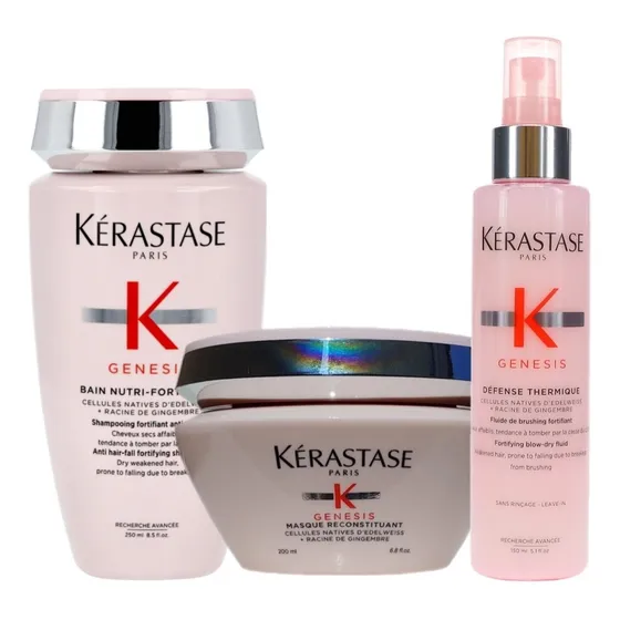 Kérastase Kit Genesis Shampoo Nutri + Máscara + Leave-in