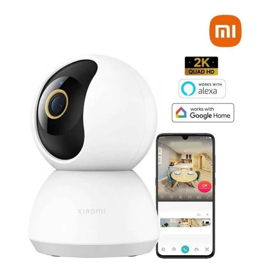 Câmera Xiaomi C300 2k Detecção Pessoas Visão Panorâmica Cor Branco