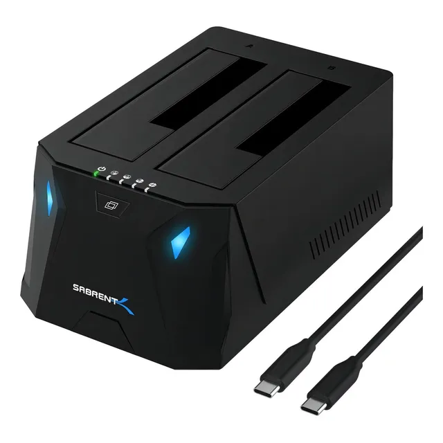 Docking Usb C Sabrent Ec-ch2b 2 Bahias 2.5/3.5/ssd Clonador