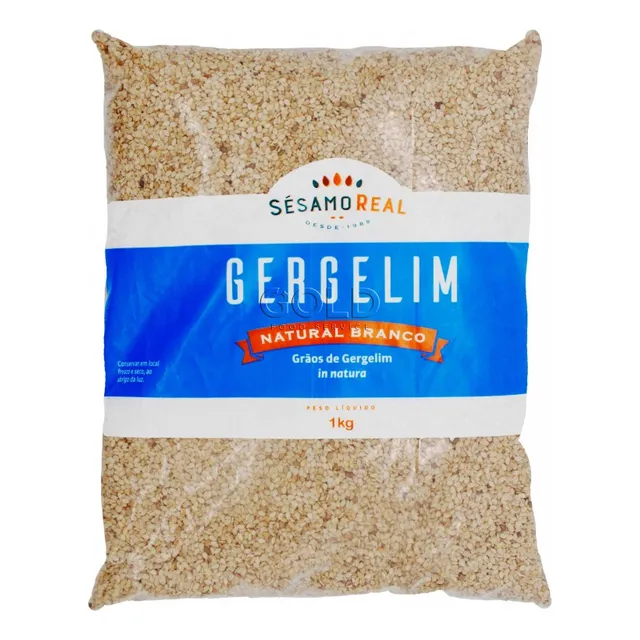Gergelim Branco Descascado Torrado Sésamo Real 1kg