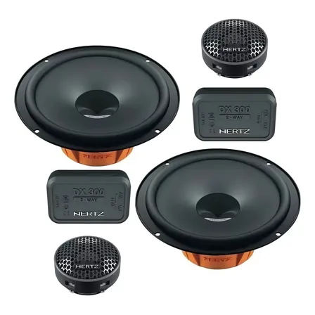 Kit Alto Falante 2 Vias Hertz Dsk 165.3 160w 4 Ohms 6 Polegadas Cor Preto