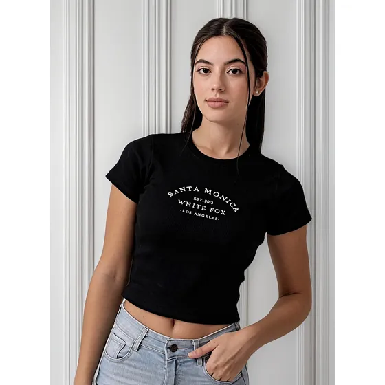 Pupera Tipo Remera Crop Top Morley Mujer Reina Tex