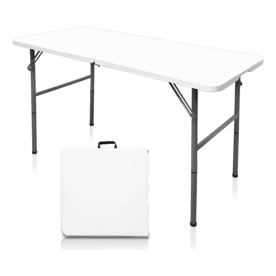 Mesa Plegable 152x72x75cm Alta Resistencia Portatil Vert
