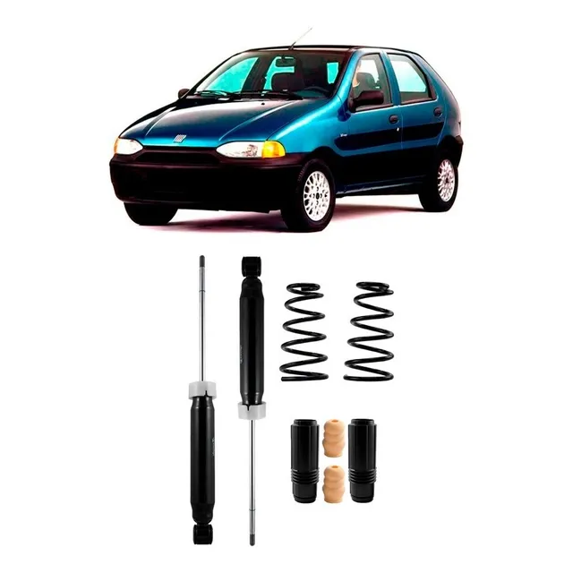 Par Amortecedor Palio Mola + Kit Traseiro 96 97 98 99 00