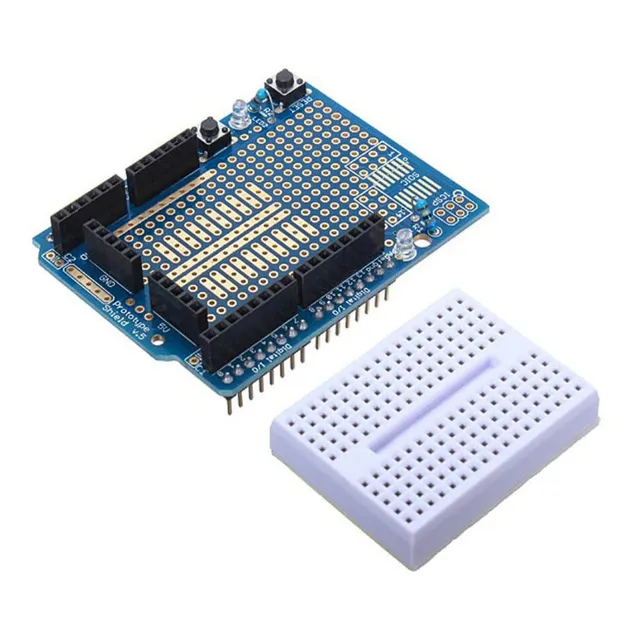 Protoshield + Mini Protoboard Compatible Arduino Emakers  