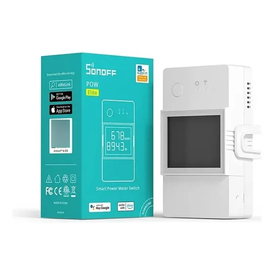 Sonoff Pow Elite 20a Wifi Consumo Kw Powr320d Ewelink Alexa