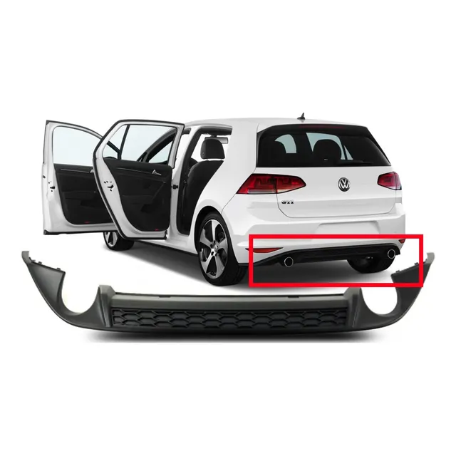 Spoiler Saia Traseira Difusor Dupla Golf Tsi Gti Body Kit