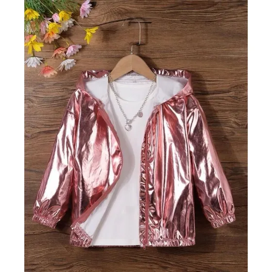 Chaqueta Con Capucha Para Niñas, Únicamente Talla 5 Años.