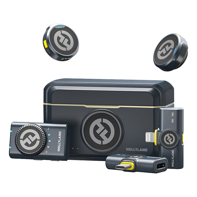 Microfone Hollyland Lark M2 Duo Combo Duplo Para 2 Pessoas Usb-c, Lightning E Camera Preto Microfone Hollyland Lark M2 Duo Combo Duplo Para 2 Pessoas Usb-c, Lightning E Camera Preto