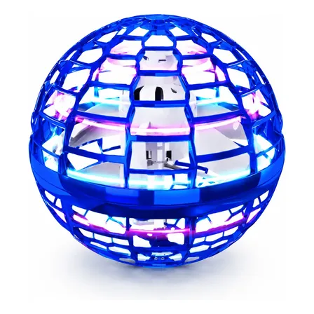 Bola Voadora Spinner Led Drone Brinquedo Boomerang Flutuante Azul