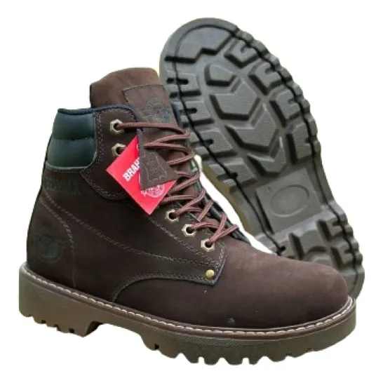 Bota De Caballero Color Marron 100% Cuero
