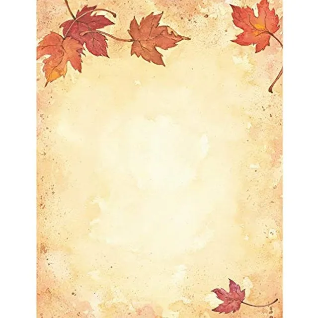¡grandes Papeles! Fall Leaves Letterhead, Papelería Imprinta