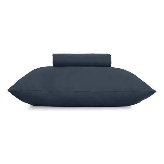 Altenburg jogo de cama minimal malha 2 peças solteiro azul