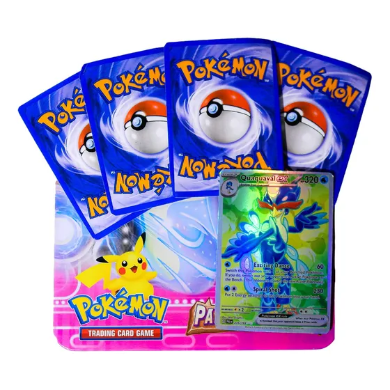 Pokémon Cards: caja metálica con más de 75 cartas, juego de cartas coleccionables en inglés