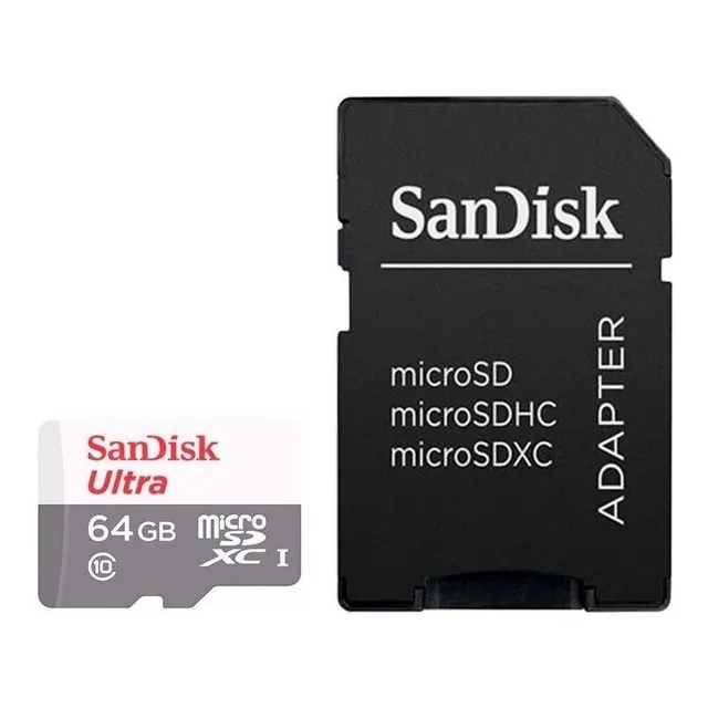 Tarjeta de memoria SanDisk SDSQUNR-064G-GN3MA Ultra con adaptador SD 64GB