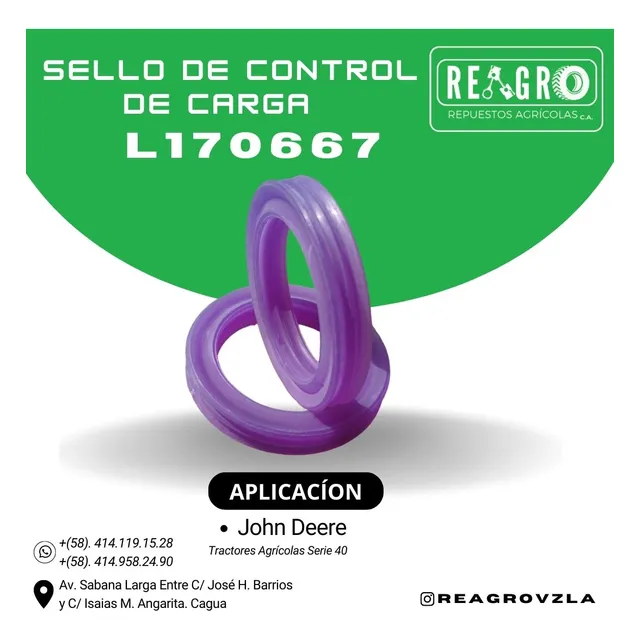 Sello De Control De Carga John Deere L170667 Serie 40