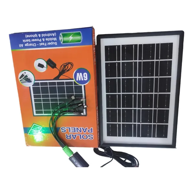 Cargador Panel Solar 6w/6v  Para Telefonos 