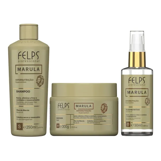 Felps Kit Marula Home Care Shampoo + Máscara E Óleo
