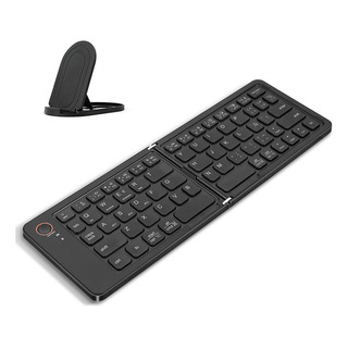 Teclado Español Inalámbrico Bluetooth Plegable Con Soporte Teclado Español Inalámbrico Bluetooth Plegable Con Soporte
