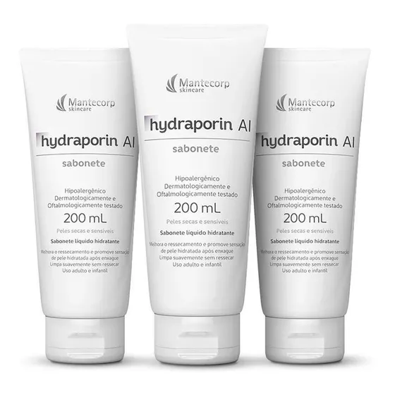 3 Sabonete Líquido Hydraporin Ai 200ml