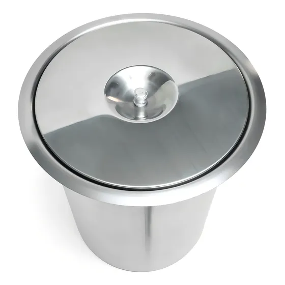 Lixeira Pia Cozinha Embutir 5l Inox Não Enferruja Cor Inox Polido