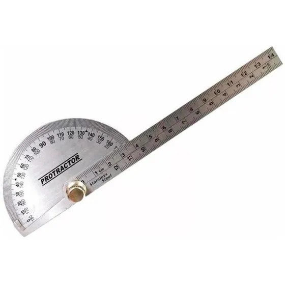 Transferidor De Grau 0-180 Graus Aço Inox 4gp Eda