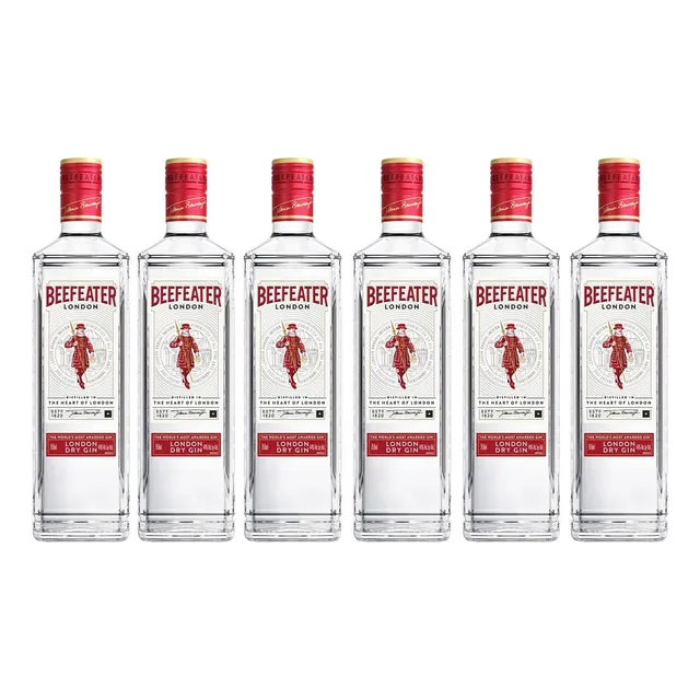 Kit 6 Gin Beefeater Dry 750ml  Com 6 Unidades