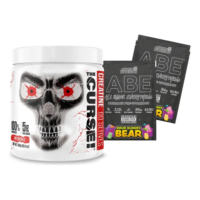 Pack Creatina The Curse 300gr + X2 Sachet Preentreno Abe
