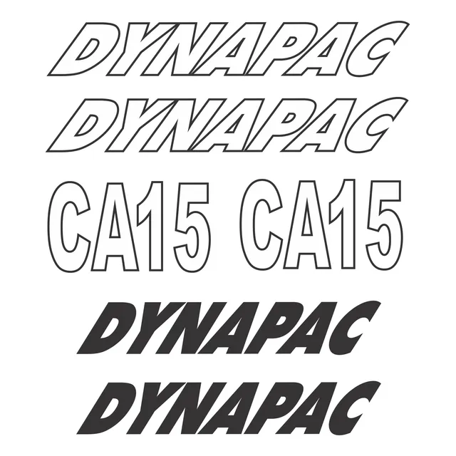 Etiquetas Adesivo Rolo Compactador Dynapac Ca15 Kit