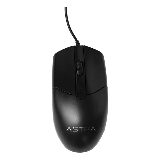 Mouse Alambrico Astra Usb 3 Botones Dpi 1000 Gm124bk Negro