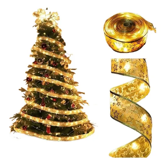 . Árbol De Navidad Luces De Cadena Led Adornos De Navidad