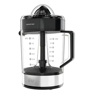 Espremedor De Frutas Laranja Elétrico 1,2l Dupla Rotação Wap Preto C/ Inox 220vP
