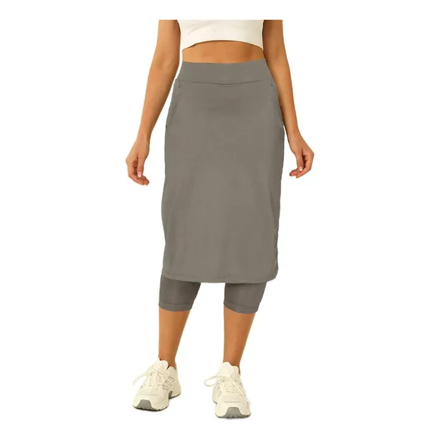 Aurgelmir Falda Tenis Para Mujer Leggings Capri Larga Golf