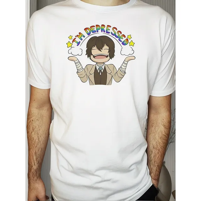 Remera 'im Depressed' Osamu Dazai - Anime Otaku Aesthetic
