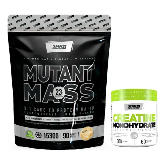 Mutant Mass 1,5 Kg + Creatina X 300gr Star Nutrition