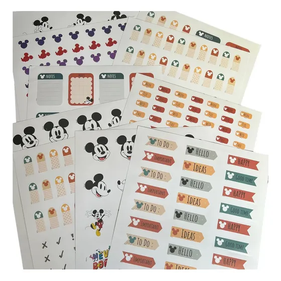 Set Stickers Mickey Disney Planner Agenda 10 Hojas