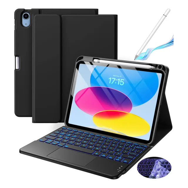Funda Teclado Táctil Lapiz P/iPad 10a 10.9'' Y iPad 11' A16