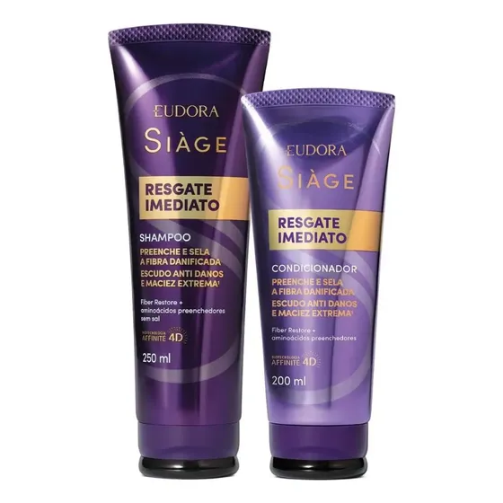 Kit Eudora Siàge Resgate Imediato Shampoo + Condicionador