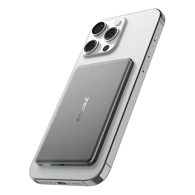 Power Bank Inalámbrico Magnético Decqle Usb-c 20w 5000mah Gris