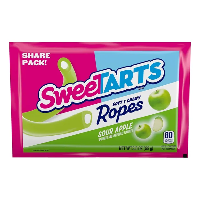 Caramelo Suave Agridulce Sweetarts Ropes Sour Apple 99g Imp.
