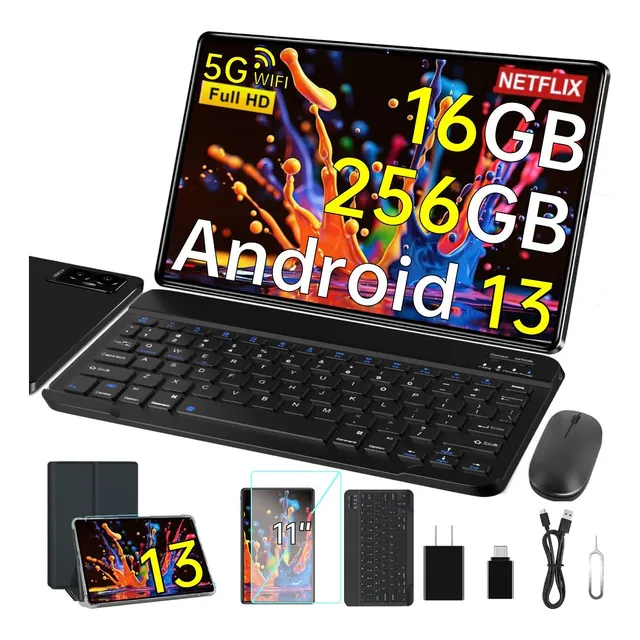 Tablet 11 16+256gb Android 13 5gwifi  Bt5 Con Ratón Teclado