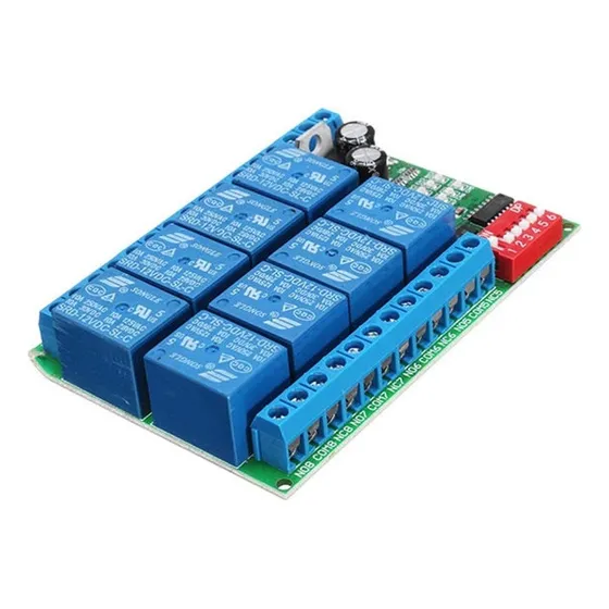 Myerzi Circuito Electrico 8 Canal Cc 12v Rs485 Modulo Rele