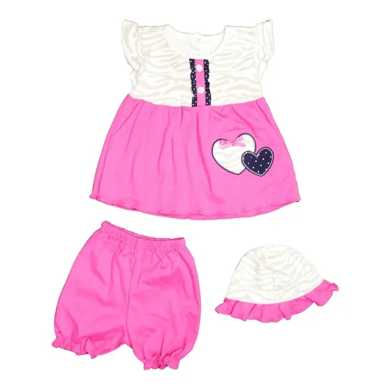 Conjunto Canastilla Para Bebe Niña 3 Pzas Vestido Saby Kids