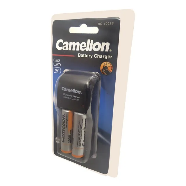 Kit Cargador + 2 Pilas Aa 2000mah Camelion, Recargables