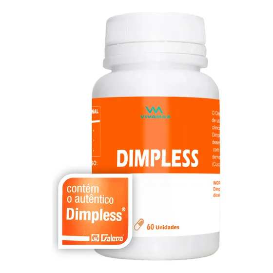 Dimpless® 40mg Autêntico Galena 60 Cápsulas Vivamax Celulite Sabor Neutro