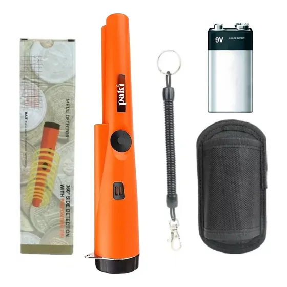 Detector De Metal Profissional Portatil Ouro Prata Pointer Cor Laranja