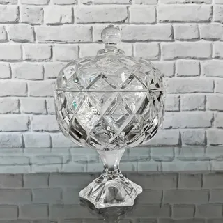 Potiche Bomboniere Baleiro Vidro Decoração Porta Doce 28cm Cor Cristal Potiche Bomboniere Baleiro Vidro Decoração Porta Doce 28cm Cor Cristal