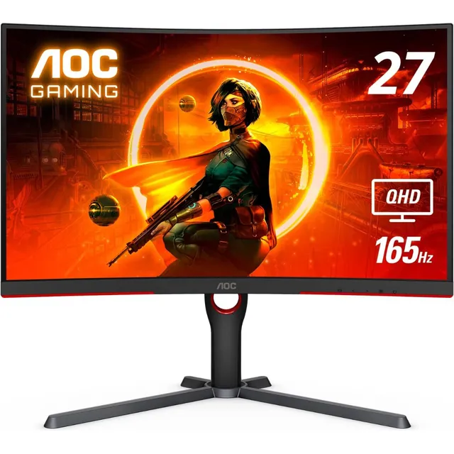 Aoc Gaming Cq27g3s Monitor Curvo Qhd 2k 165hz 1ms G-sync