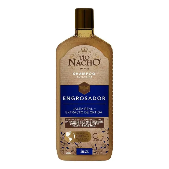 Shampoo Tío Nacho Engrosador Jalea Real Anti-caída De 415ml