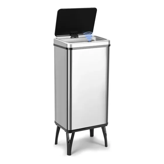 Lixeira Automática Inteligente Sensor Aco Inox 50 L Premium